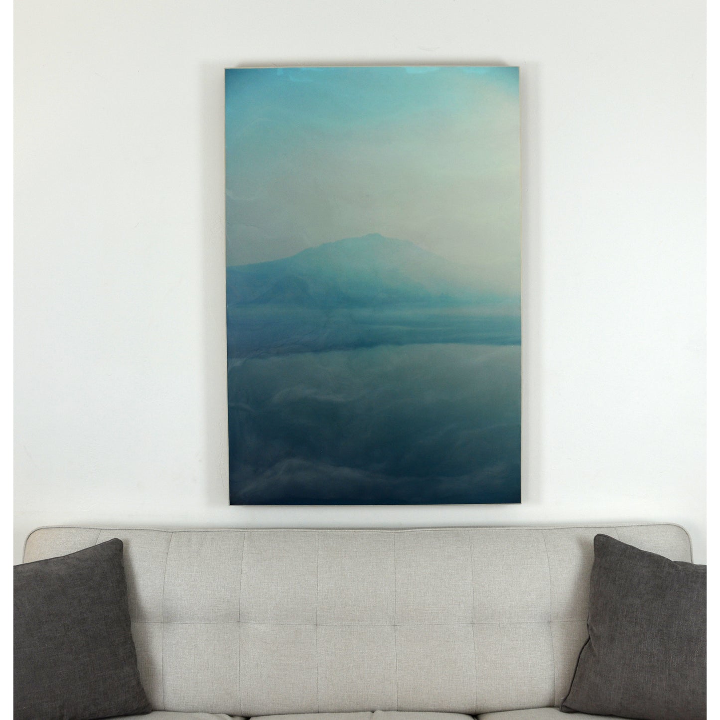 Crater Lake - Photo Encaustic- 32"W x 48"H